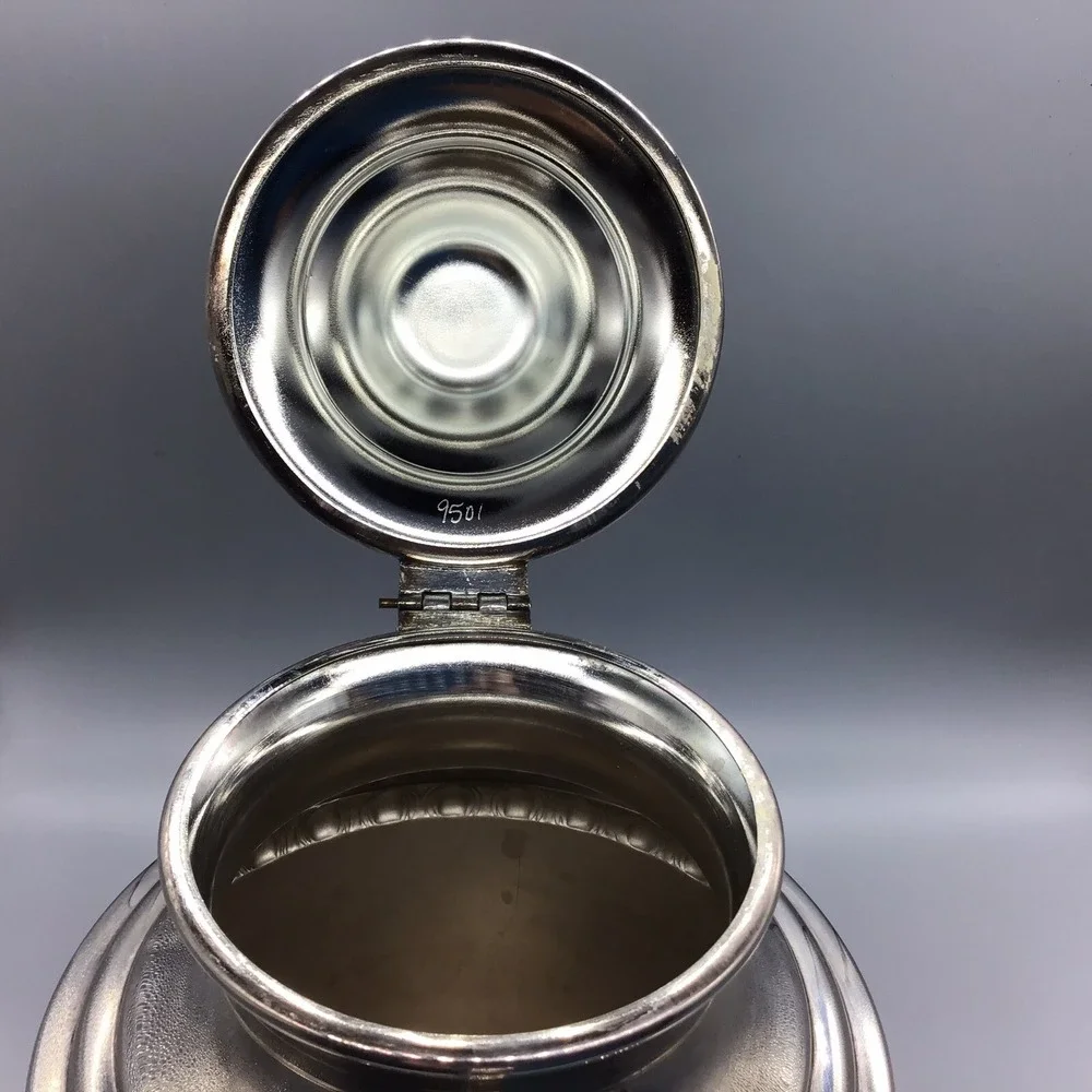 Vintage Wm Roger & Bros, 4 Pc Coffee Serving Set w/‎ Round Plater, Dent On Pot
